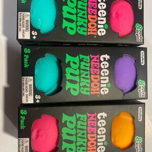 3 packs- Colorful Teenie NeeDoh Funky Pup Set